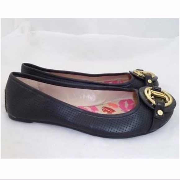 JUICY COUTURE Flats Ballet Logo Bohemian Size 6 - Picture 3 of 4